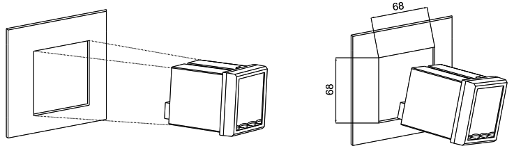 SWP-EZC/EZD三相电力仪表开孔尺寸 SWP-EZC/EZD三相电力仪表开孔尺寸