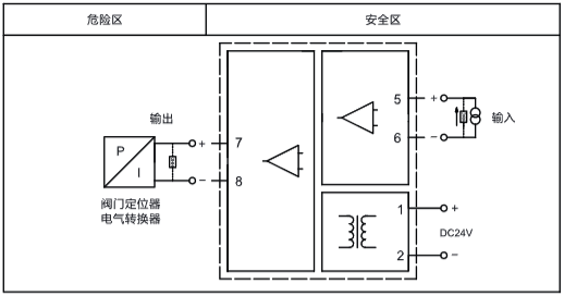 一入一出操作端隔离安全栅接线图